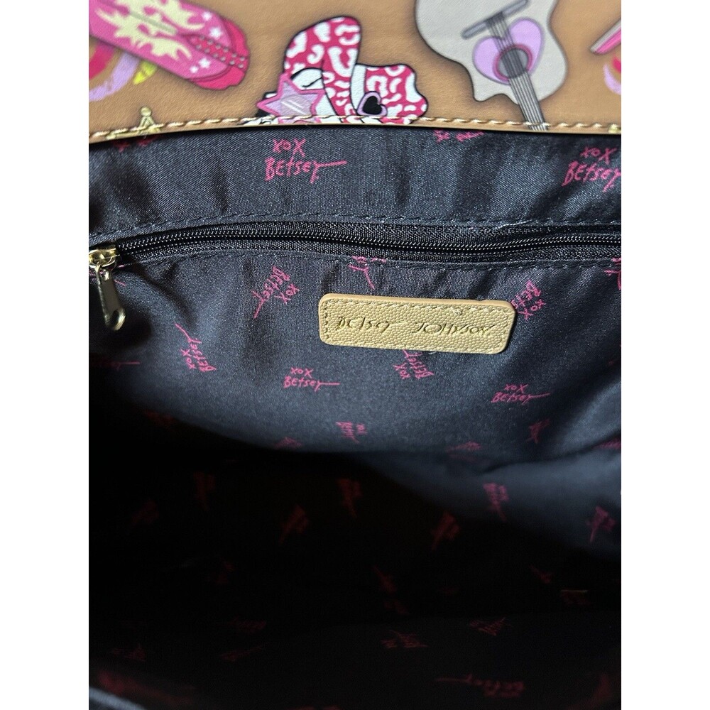 Betsey Johnson Camel Tote Bag Purse Cowboy Western Skull Wristlet Sunglass Case - Picture 11 of 14